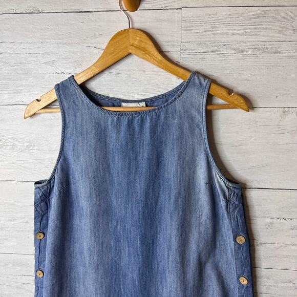 Universal Thread Dress Womens Size Medium Chambray 100% Cotton Button Detail - Picture 8 of 16